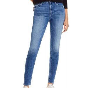 Mother The Looker Skinny Jeans Groovin' Medium Wash Stretch Button Zip 25 XS